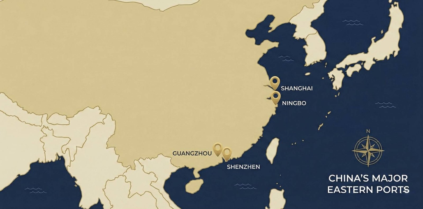 نقشه بنادر چین